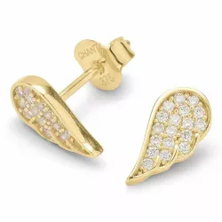 Nappikorvakorut 9 karaatin kultaa kanssa zirkoni