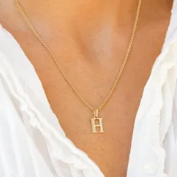 h-kirjain riipus  9 karaatin kultaa - My Letter