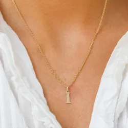 i-kirjain riipus  9 karaatin kultaa - My Letter