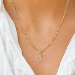 j-kirjain riipus  9 karaatin kultaa - My Letter