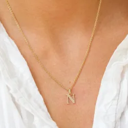 n-kirjain riipus  9 karaatin kultaa - My Letter