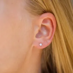 3,5 mm nappikorvakorut 9 karaatin kultaa kanssa zirkoni - Gold Collection