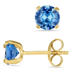 pyöreitä nappikorvakorut 9 karaatin kultaa kanssa zirkoni - Gold Collection