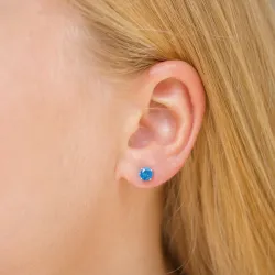 pyöreitä nappikorvakorut 9 karaatin kultaa kanssa zirkoni - Gold Collection