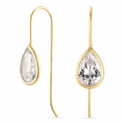 pisara korvarenkaat 9 karaatin kultaa kanssa zirkoni - Gold Collection