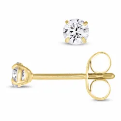 3 mm nappikorvakorut 9 karaatin kultaa kanssa zirkoni - Gold Collection