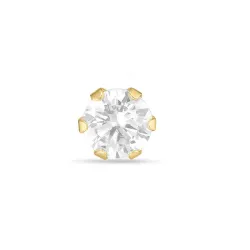 1/2 paria 4 mm nappikorvakorut 9 karaatin kultaa kanssa zirkoni - Gold Collection