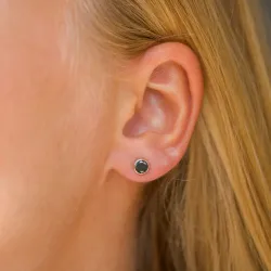 pyöreitä nappikorvakorut 9 karaatin kultaa kanssa zirkoni - Gold Collection