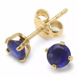 pyöreitä nappikorvakorut 9 karaatin kultaa kanssa zirkoni - Gold Collection