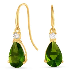 pisara korvarenkaat 9 karaatin kultaa kanssa zirkoni ja zirkoni - Gold Collection