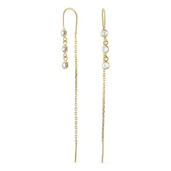 ketjukorvakorut 9 karaatin kultaa kanssa zirkoni - Gold Collection