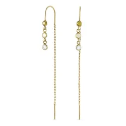 ketjukorvakorut 9 karaatin kultaa kanssa zirkoni - Gold Collection