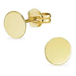 6 mm pyöreitä korvarenkaat 9 karaatin kultaa - Gold Collection