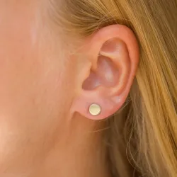 6 mm pyöreitä korvarenkaat 9 karaatin kultaa - Gold Collection