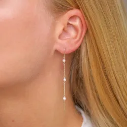 pitkät helmi ketjukorvakorut 9 karaatin kultaa - Gold Collection