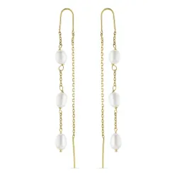 4 mm helmikorvakorut  9 karaatin kultaa - Gold Collection