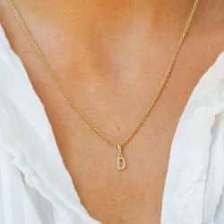 d-kirjain riipus  9 karaatin kultaa - My Letter