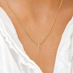 f-kirjain riipus  9 karaatin kultaa - My Letter