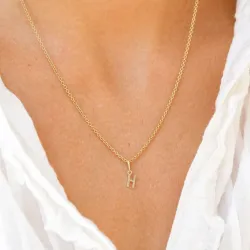 h-kirjain riipus  9 karaatin kultaa - My Letter