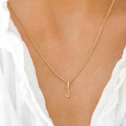 j-kirjain riipus  9 karaatin kultaa - My Letter