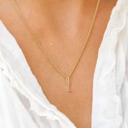 l-kirjain riipus  9 karaatin kultaa - My Letter