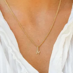 m-kirjain riipus  9 karaatin kultaa - My Letter