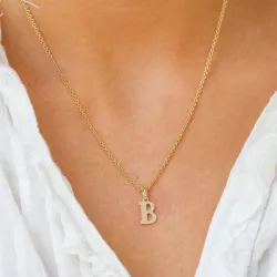 b-kirjain riipus  9 karaatin kultaa - My Letter