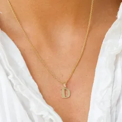 d-kirjain riipus  9 karaatin kultaa - My Letter