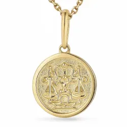 tähtikuvio vaaka kaulaketju kullattua hopeaa riipus 9 karaatin kultaa - Gold Collection