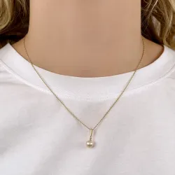 valkoinen helmi riipus  14 karaatin kultaa - Gold Collection