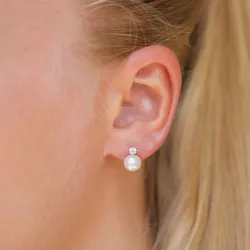 pyöreitä helmikorvakorut  14 karaatin kultaa kanssa zirkoni - Gold Collection