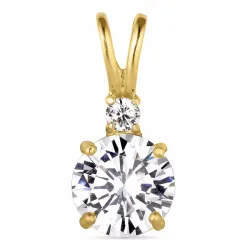 valkoinen zirkoni riipus  14 karaatin kultaa - Gold Collection