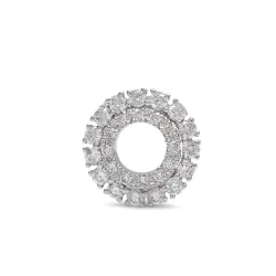 Pyöreä timantti valkokulta riipus 14 karaatti valkokultaa 0,26 ct