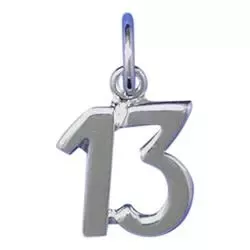 Numero 13 riipus  hopeaa