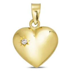 11,5 x 13 mm sydän riipus  14 karaatin kultaa - Amoré