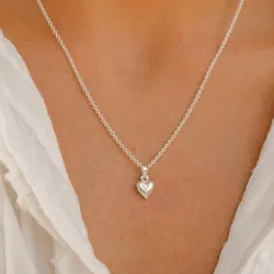 7 x 10 mm sydän riipus  hopeaa - Amoré