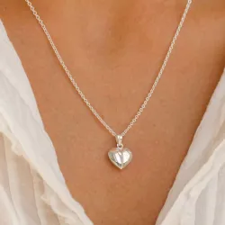 12 x 14 mm sydän riipus  hopeaa - Amoré