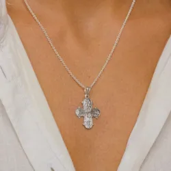 18 x 30 mm dagmarristi  hopeaa - Amoré