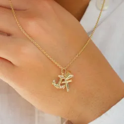 Usko-toivo-rakkaus riipus  8 karaatin kultaa - Amoré