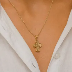 15 x 27 mm dagmarristi  kullattua hopeaa - Amoré