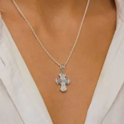 15 x 27 mm dagmarristi  hopeaa - Amoré