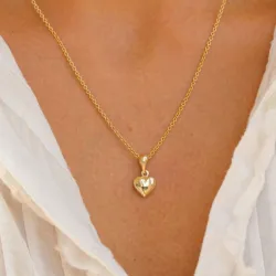 9 x 10 mm sydän riipus  8 karaatin kultaa - Amoré