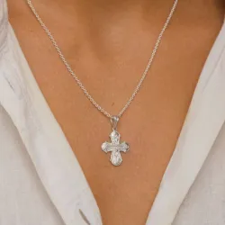 16 x 27 mm dagmarristi  hopeaa - Amoré