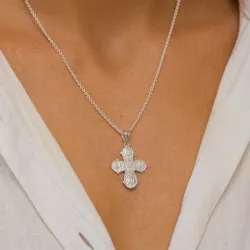 18 x 30 mm dagmarristi  hopeaa - Amoré