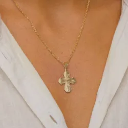 dagmarristi kaulaketju kullattua hopeaa riipus 8 karaatin kultaa - Amoré