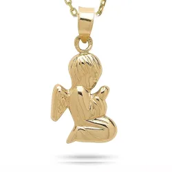 enkeli kaulaketju kullattua hopeaa riipus 8 karaatin kultaa - Gold Collection