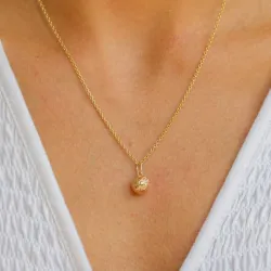 jalkapallo kaulaketju kullattua hopeaa riipus 8 karaatin kultaa - Gold Collection