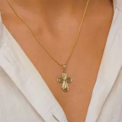 dagmarristi kaulaketju kullattua hopeaa riipus 8 karaatin kultaa - Amoré