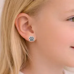 tassu harmaa kristalli korvarenkaat  hopea - Little Ones