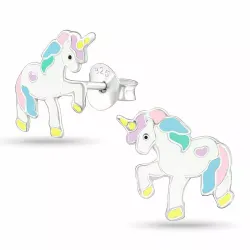 yksisarvinen nappikorvakorut  hopea - Little Ones
